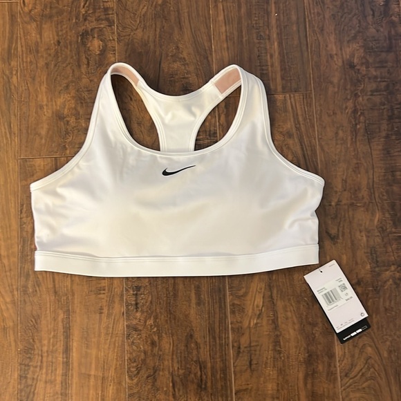 NWT Nike Swoosh Plus Size White Sports Bra Dri-fit Classic Style, Sz XXL - Picture 8 of 11
